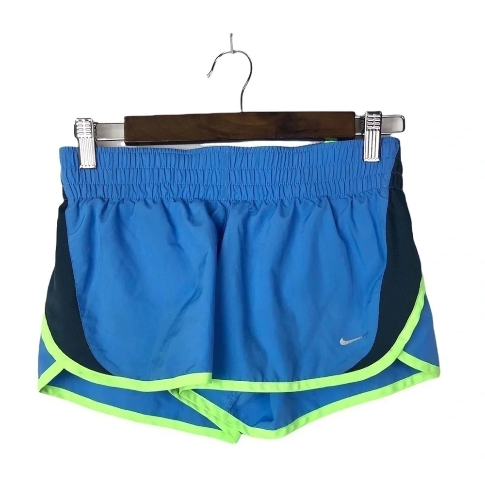 Nike Dri-Fit Stay Cool Blue & Green Running Shorts S‎